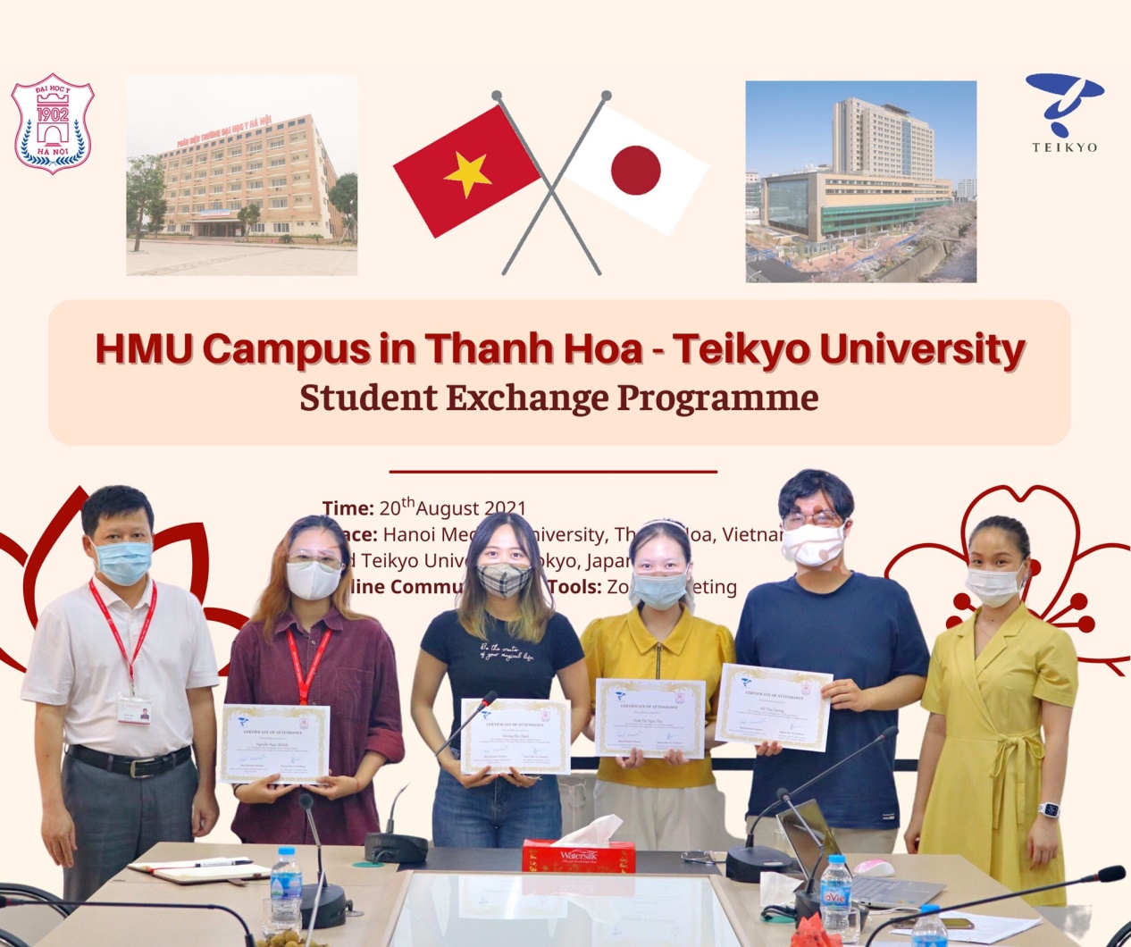 Buổi trao đổi trực tuyến giữa sinh viên khoa y, đại học teikyo, nhật bản và sinh viên của phân hiệu đại học y hà nội tại thanh hóa